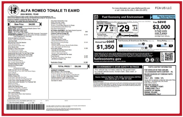 New 2024 Alfa Romeo Tonale Ti for sale Sold at Bugatti of Greenwich in Greenwich CT 06830 22