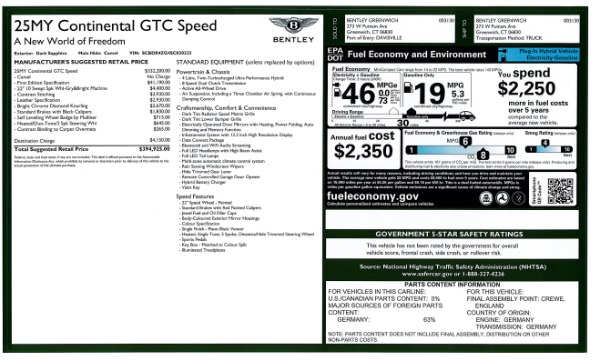 New 2025 Bentley Continental GTC Speed First Edition for sale Sold at Bugatti of Greenwich in Greenwich CT 06830 10