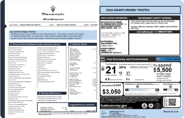 Used 2024 Maserati GranTurismo Trofeo for sale $123,900 at Bugatti of Greenwich in Greenwich CT 06830 21