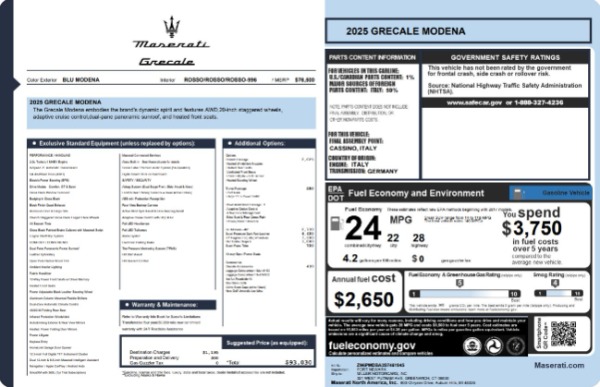 New 2025 Maserati Grecale Modena for sale Call for price at Bugatti of Greenwich in Greenwich CT 06830 21