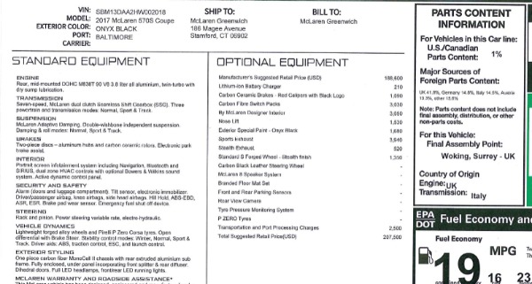 Used 2017 McLaren 570S for sale Sold at Bugatti of Greenwich in Greenwich CT 06830 19