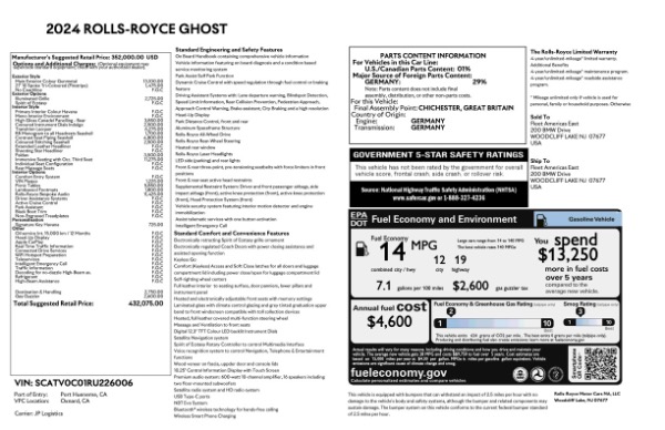 Used 2024 Rolls-Royce Ghost for sale $299,900 at Bugatti of Greenwich in Greenwich CT 06830 26