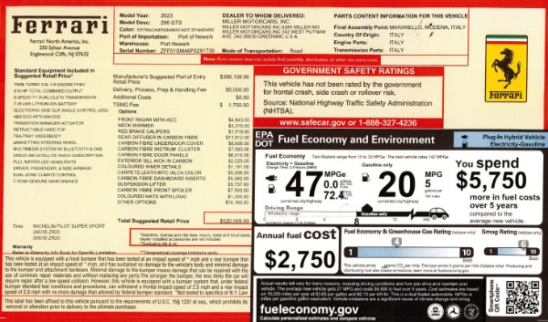 Used 2023 Ferrari 296 GTS for sale Call for price at Bugatti of Greenwich in Greenwich CT 06830 2
