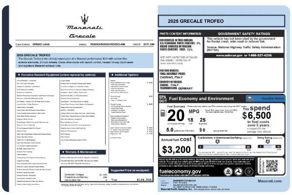 New 2025 Maserati Grecale Trofeo for sale $118,531 at Bugatti of Greenwich in Greenwich CT 06830 27