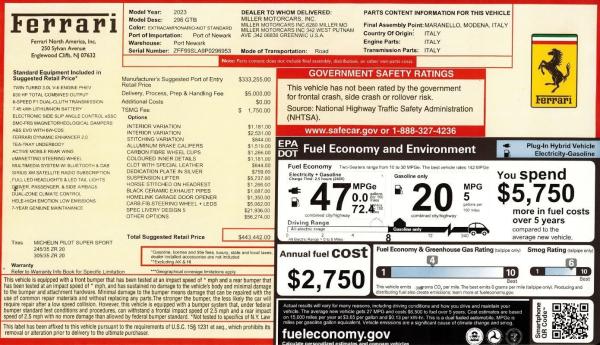 Used 2023 Ferrari 296 GTB for sale Call for price at Bugatti of Greenwich in Greenwich CT 06830 2