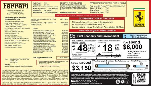 Used 2024 Ferrari 296 GTS for sale Call for price at Bugatti of Greenwich in Greenwich CT 06830 2