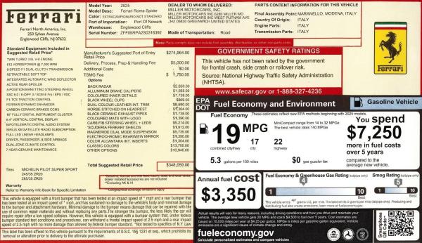 Used 2025 Ferrari Roma Spider for sale $335,900 at Bugatti of Greenwich in Greenwich CT 06830 2