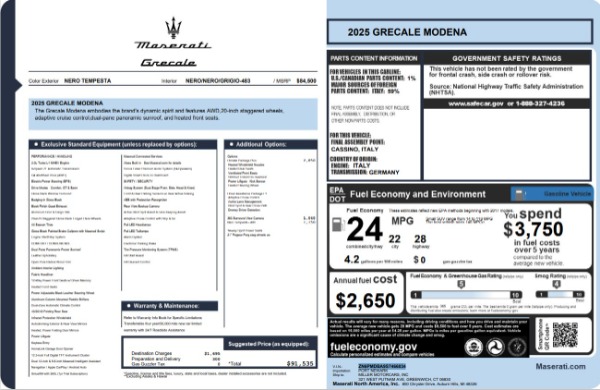 New 2025 Maserati Grecale Modena for sale $82,215 at Bugatti of Greenwich in Greenwich CT 06830 27