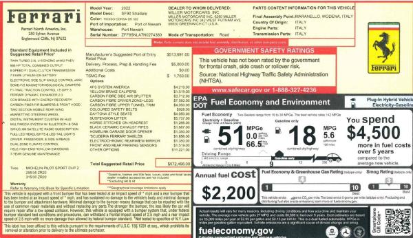 Used 2022 Ferrari SF90 Stradale for sale $437,900 at Bugatti of Greenwich in Greenwich CT 06830 2