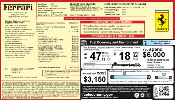 Used 2025 Ferrari 296 GTB for sale Sold at Bugatti of Greenwich in Greenwich CT 06830 2