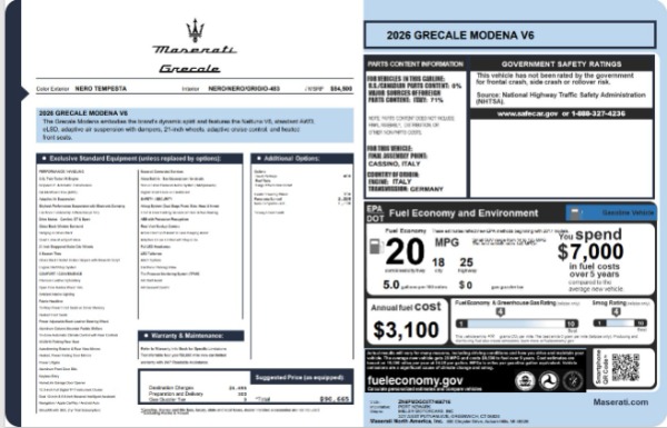 Used 2026 Maserati Grecale Modena V6 for sale $79,881 at Bugatti of Greenwich in Greenwich CT 06830 25