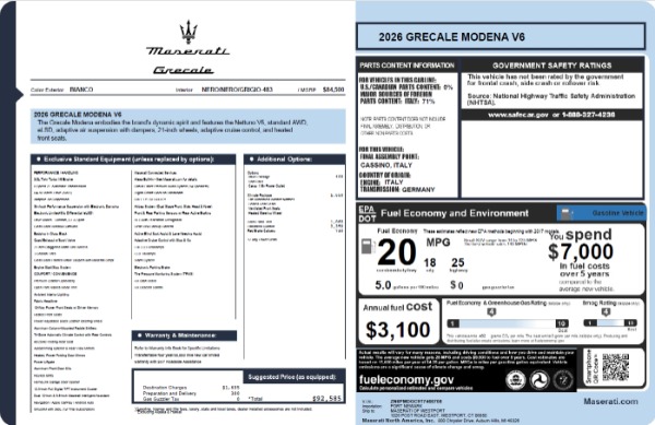 Used 2026 Maserati Grecale Modena V6 for sale $80,925 at Bugatti of Greenwich in Greenwich CT 06830 23