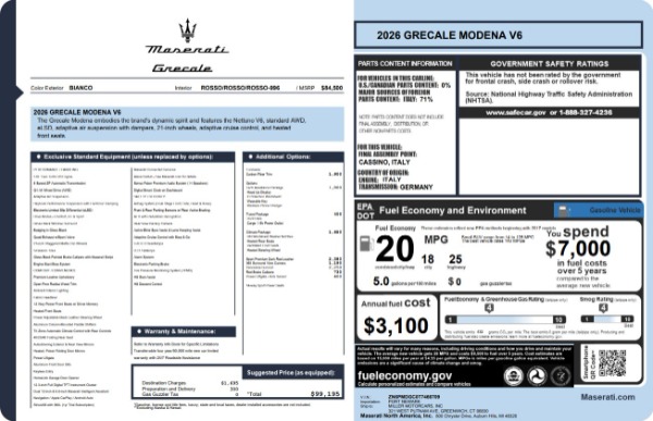 New 2026 Maserati Grecale Modena for sale $99,195 at Bugatti of Greenwich in Greenwich CT 06830 25