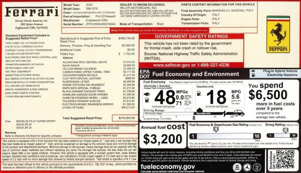 Used 2025 Ferrari 296 GTS for sale $449,900 at Bugatti of Greenwich in Greenwich CT 06830 2