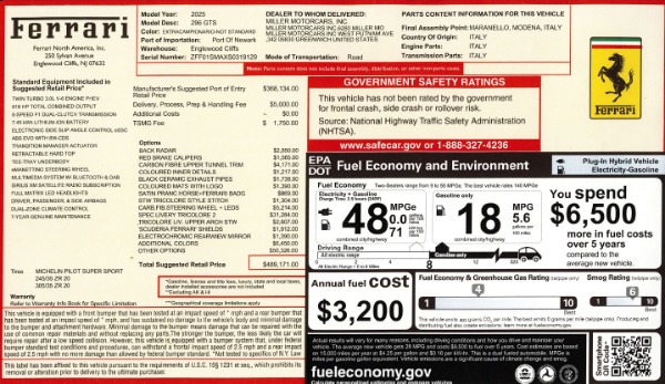Used 2025 Ferrari 296 GTS for sale $449,900 at Bugatti of Greenwich in Greenwich CT 06830 2