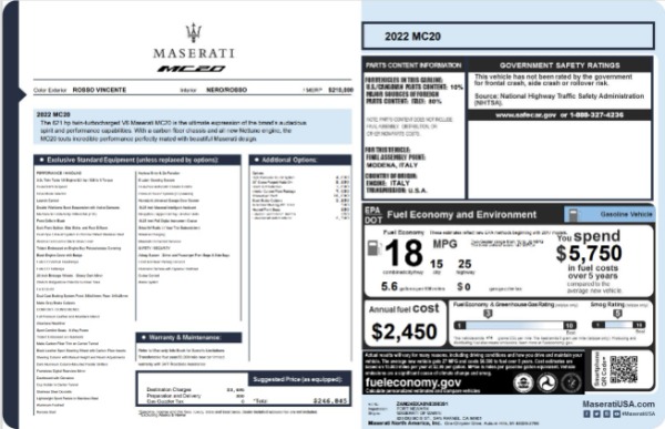 Used 2022 Maserati MC20 for sale $175,900 at Bugatti of Greenwich in Greenwich CT 06830 24