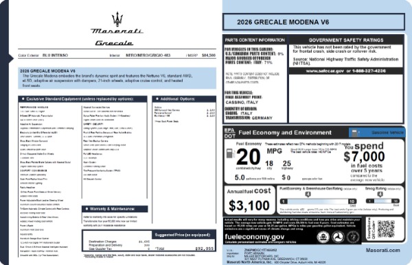 New 2026 Maserati Grecale Modena V6 for sale $92,055 at Bugatti of Greenwich in Greenwich CT 06830 24