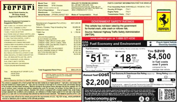 Used 2022 Ferrari SF90 Stradale for sale $445,900 at Bugatti of Greenwich in Greenwich CT 06830 2