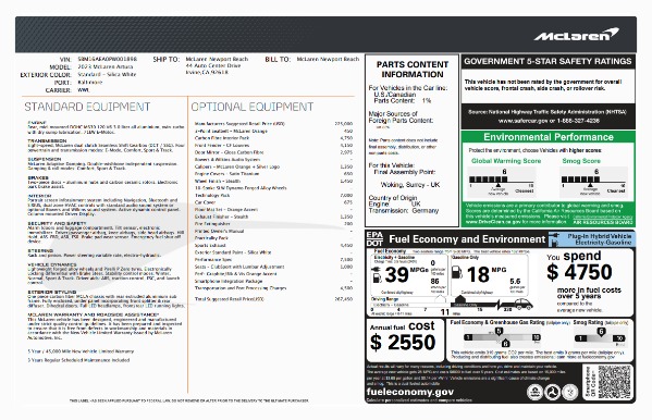 Used 2023 McLaren Artura Performance for sale $164,900 at Bugatti of Greenwich in Greenwich CT 06830 6