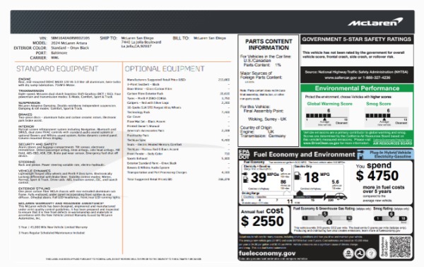 Used 2024 McLaren Artura TechLux for sale $175,900 at Bugatti of Greenwich in Greenwich CT 06830 6