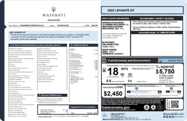 Used 2022 Maserati Levante GT for sale $42,900 at Bugatti of Greenwich in Greenwich CT 06830 24