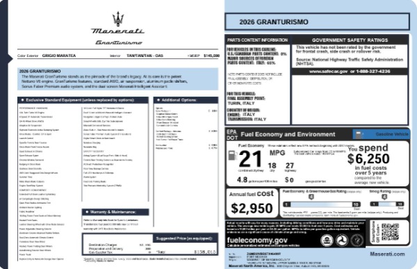 New 2026 Maserati GranTurismo for sale $158,015 at Bugatti of Greenwich in Greenwich CT 06830 22