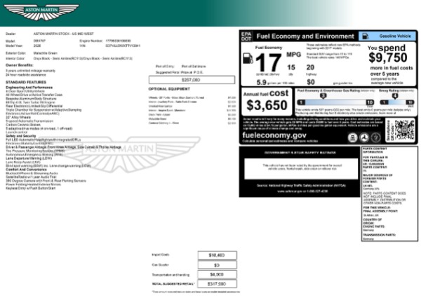 Used 2026 Aston Martin DBX 707 for sale $259,900 at Bugatti of Greenwich in Greenwich CT 06830 13