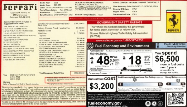 Used 2025 Ferrari 296 GTS for sale $489,900 at Bugatti of Greenwich in Greenwich CT 06830 2