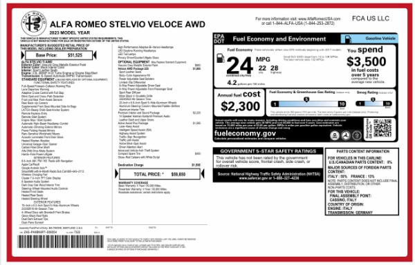 Used 2023 Alfa Romeo Stelvio Veloce for sale $34,900 at Bugatti of Greenwich in Greenwich CT 06830 25