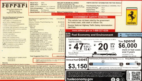 Used 2024 Ferrari 296 GTB for sale $369,900 at Bugatti of Greenwich in Greenwich CT 06830 2