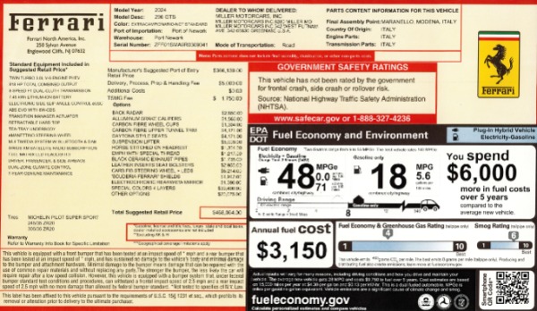 Used 2024 Ferrari 296 GTS for sale $429,900 at Bugatti of Greenwich in Greenwich CT 06830 2